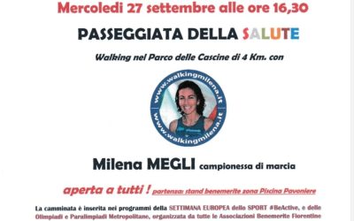 Passeggiata della Salute, appuntamento al parco delle Cascine con Milena Megli